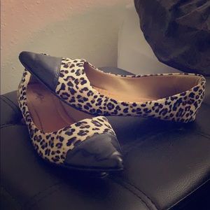 Leopard print flats